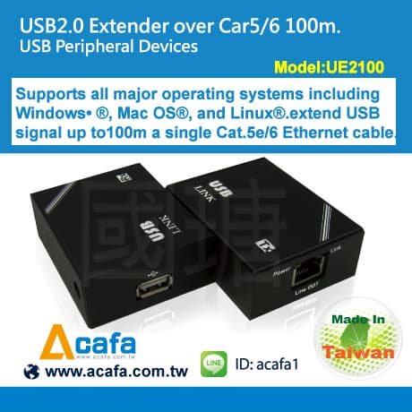 ACAFA USB2_0 Extender over Cat6 100m